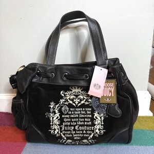 Authentic Juicy Couture Once Upon a Time black daydreamer bag (NEW WITH TAGS)